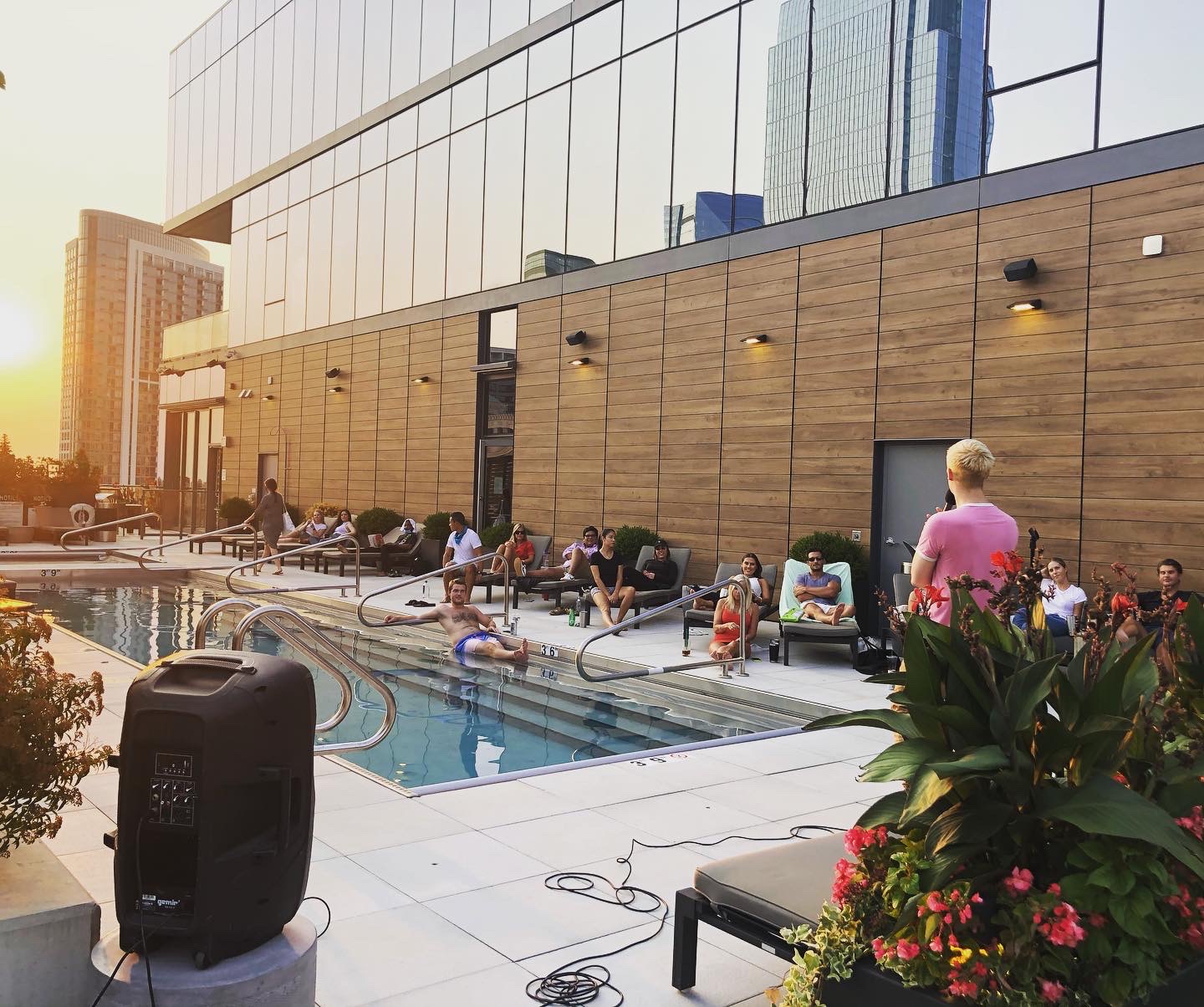 Residents together at a Put On Events resident night
